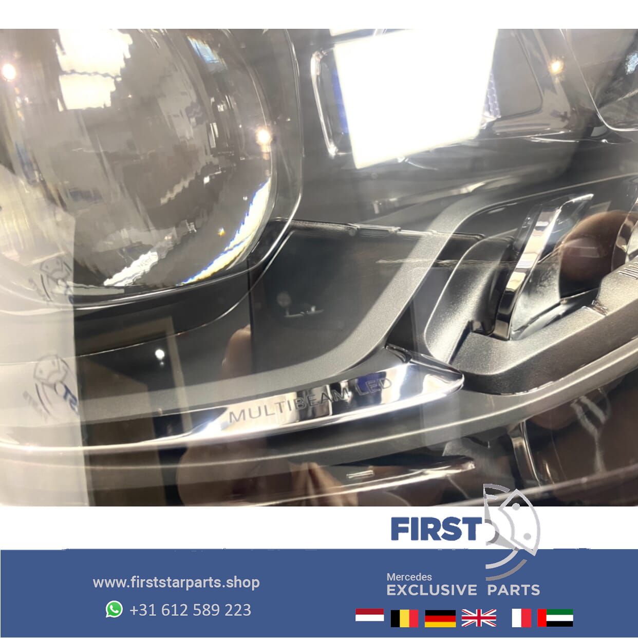 W213 E Clase FACELIFT LED MULTIBEAM KOPLAMPEN SET 2019-2022 originalineel Mercedes LINKS+RECHTS headlight left and right usado en Menorca foto 4