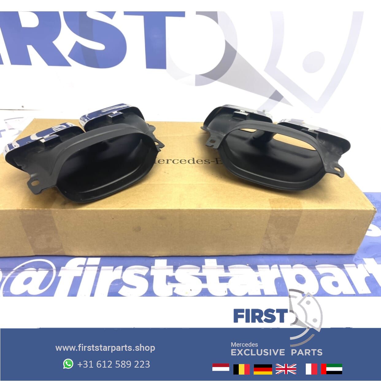 W205 C205 C63 AMG escape SIERSTUKKEN SET voor Mercedes C Clase 2014-2018 CHROOM exhaust decoration usado en Menorca foto 5