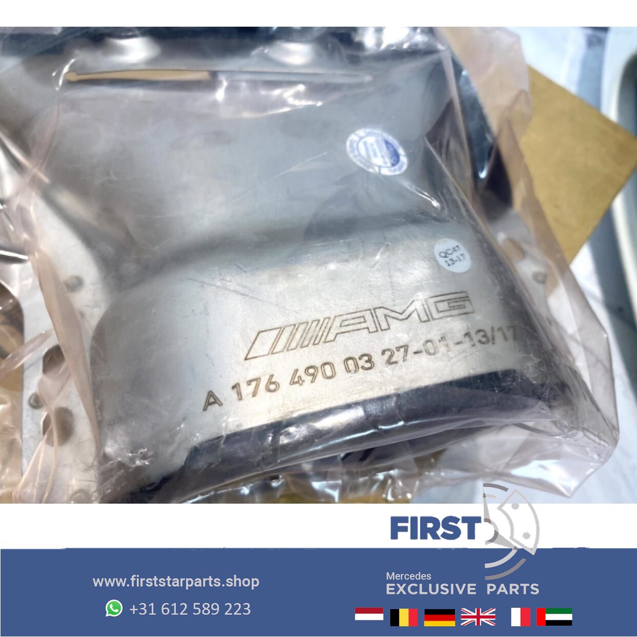 W156 X156 GLA45 AMG escape SIERSTUKKEN SET ZWART originalineel Mercedes GLA 45 2013-2019 LINKS / RECHTS exhaust decoration usado en Menorca foto 2