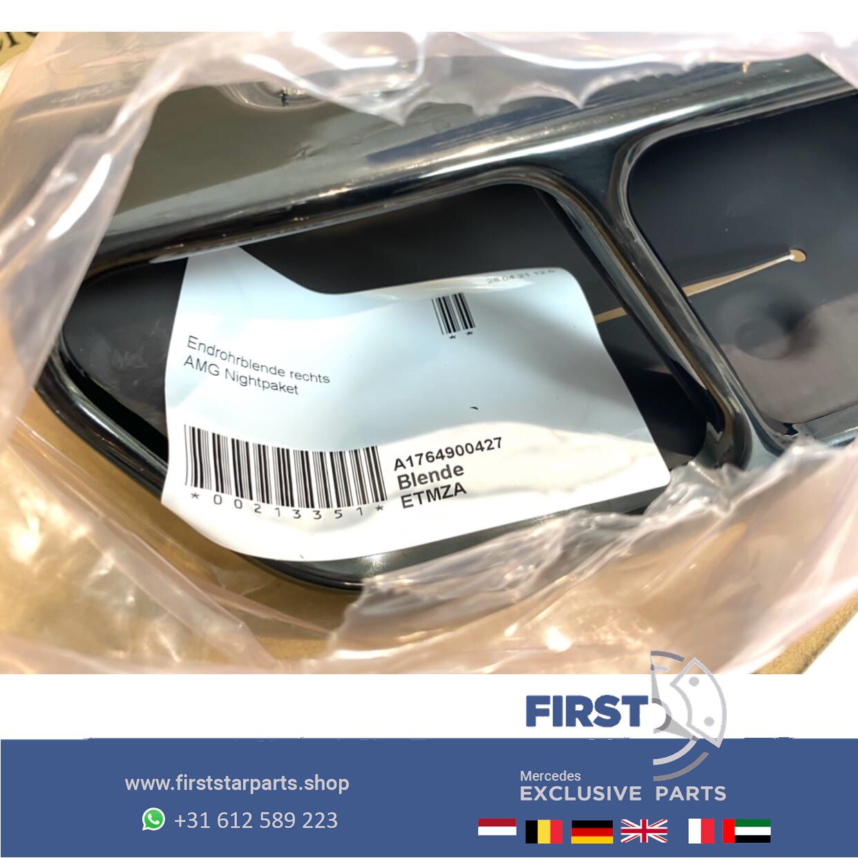 Mercedes A CLA GLA 45 AMG SIERSTUKKEN SET ZWART 2013-2019 SIERSTUK LINKS + RECHTS A45 CLA45 GLA45 Night Pakket exhaust decoration usado en Menorca foto 9