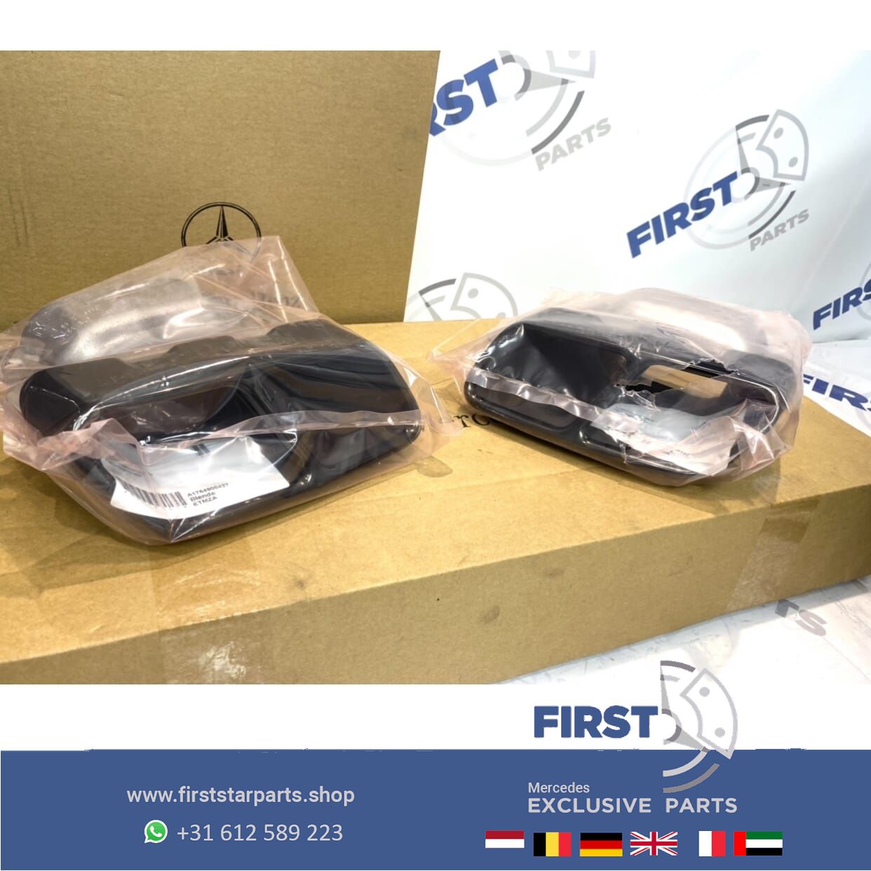 W176 A45 W117 CLA45 W156 GLA45 AMG escape SIERSTUKKEN SET ZWART originalineel Mercedes 2013-2018 LINKS / RECHTS exhaust decoration usado en Menorca