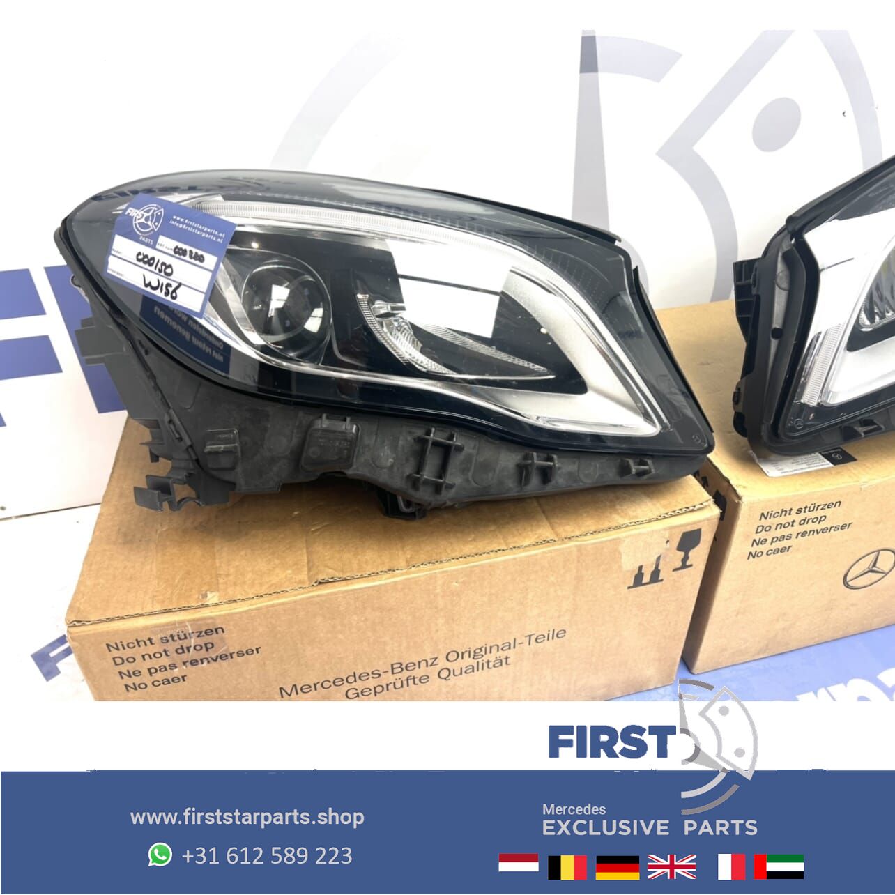 W156 X156 GLA FACELIFT LED KOPLAMPEN SET High Performance LINKS + RECHTS 2016-2020 originalINEEL headlight left and right usado en Menorca foto 2