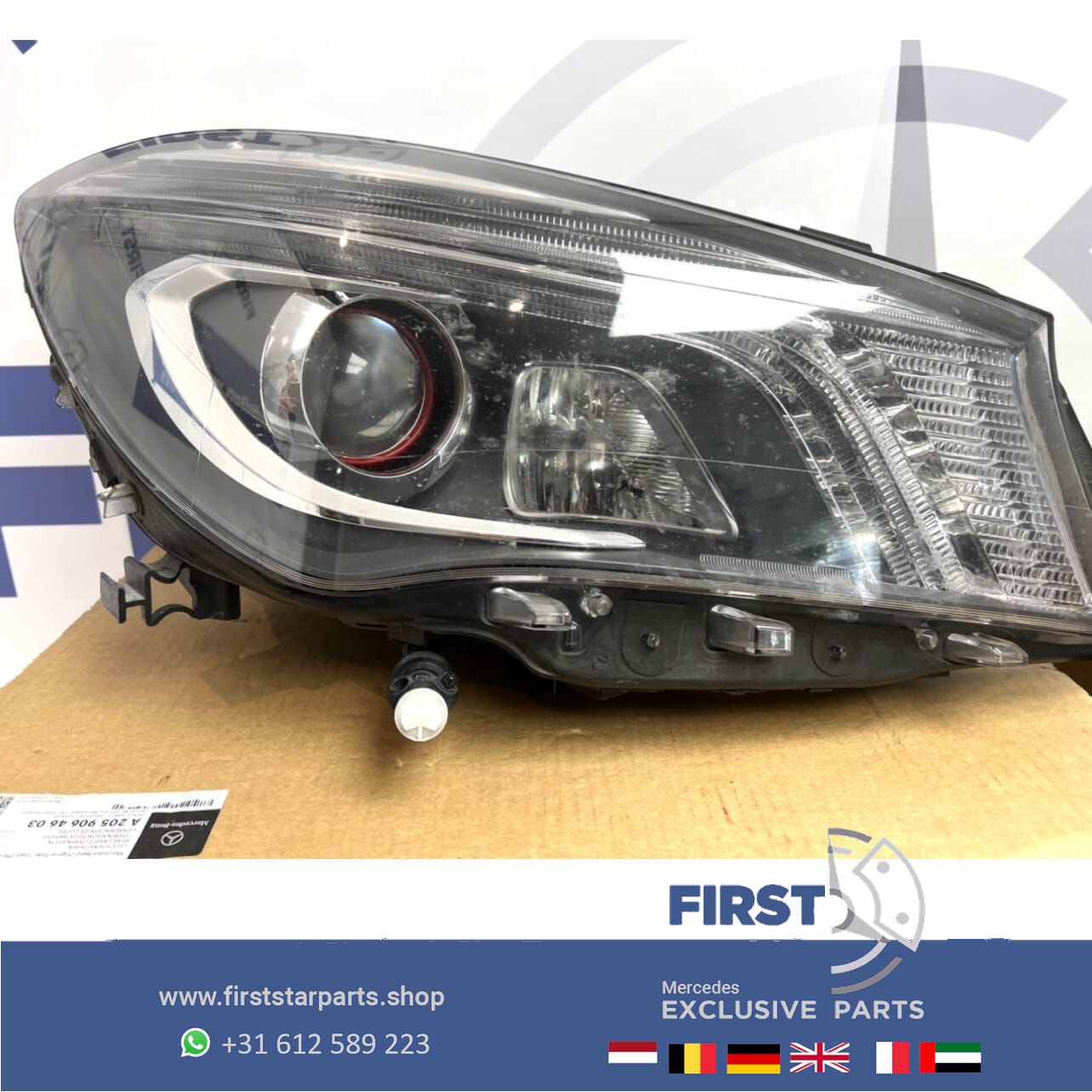 W117 X117 CLA ILS BIXENON LED Koplamp LINKS RECHTS SET Mercedes 2013-2016 RODE RING originalineel EDITION 1 CLA45 AMG / 250 headlight left and right usado en Menorca foto 4