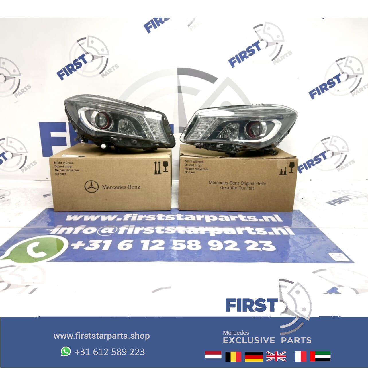 W117 X117 CLA ILS BIXENON LED Koplamp LINKS RECHTS SET Mercedes 2013-2016 RODE RING originalineel EDITION 1 CLA45 AMG / 250 headlight left and right usado en Menorca
