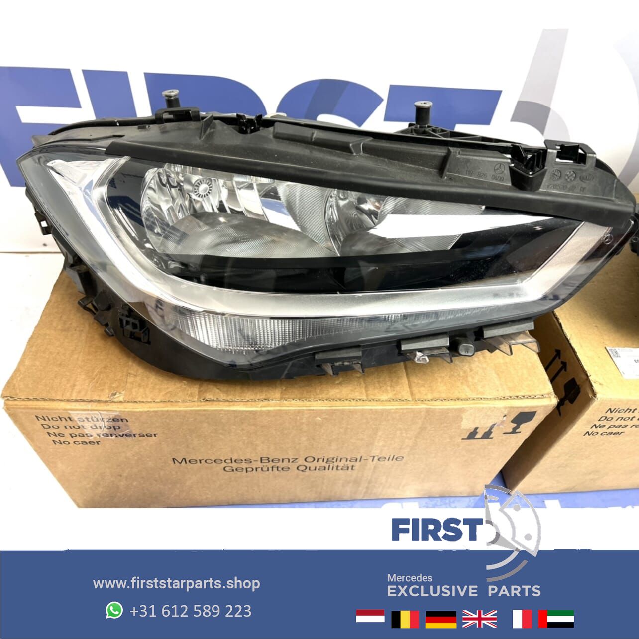 A11890632000 W118 C118 X118 HALOGEEN KOPLAMP RECHTS (GEEN LED) originalineel Mercedes CLA Clase 2018-2022 RECHTER LAMP grille head lamp single usado en Menorca