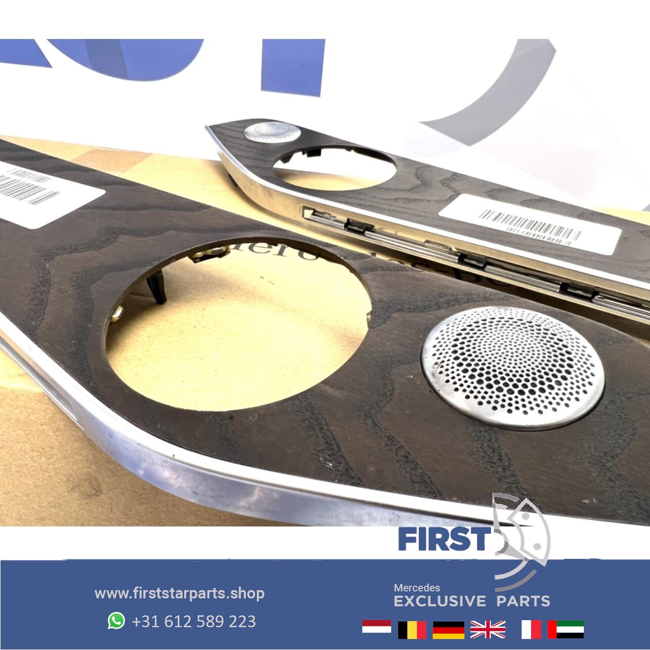 A205 C205 DEURLIJST LINKS + RECHTS ACHTER HOUT BURMESTER memory Mercedes C Clase 2014-2021 C43 C63 C63S AMG HOUT PORTIER SIER LIJST SET (2x) door upholstery door panel set of 2 usado en Menorca foto 2