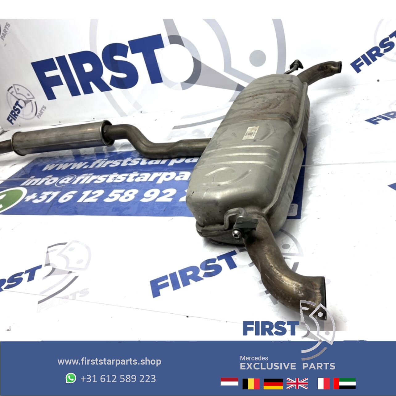 W176 A Clase Pre-Facelift escape + demper originalineel Mercedes 176 2012-2018 completo muffler middle muffler usado en Menorca