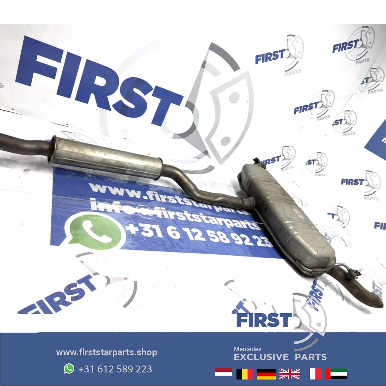 W176 A Clase Pre-Facelift escape + demper originalineel Mercedes 176 2012-2018 completo muffler middle muffler usado en Menorca foto 2
