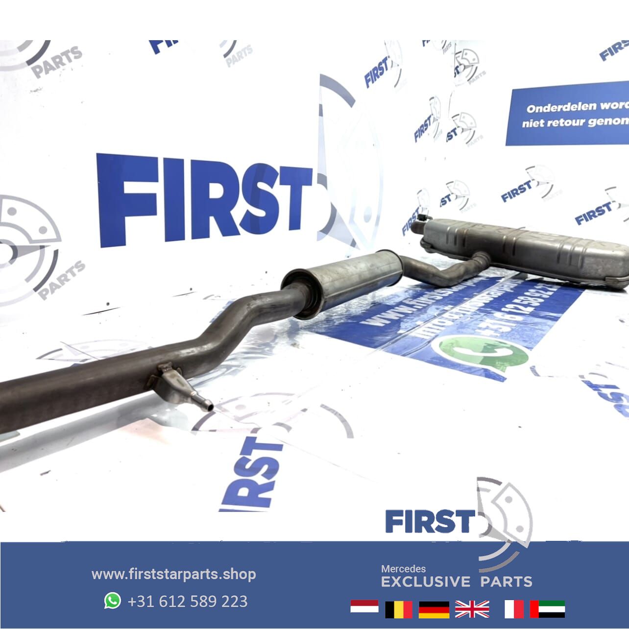 W176 A Clase Pre-Facelift escape + demper originalineel Mercedes 176 2012-2018 completo muffler middle muffler usado en Menorca foto 8