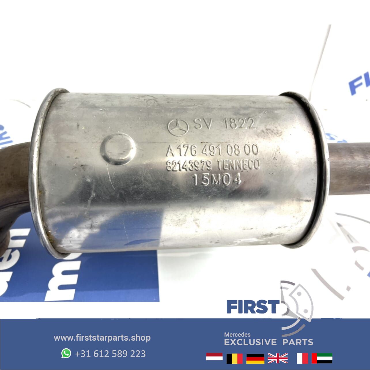 W176 A Clase Pre-Facelift escape + demper originalineel Mercedes 176 2012-2018 completo muffler middle muffler usado en Menorca foto 5