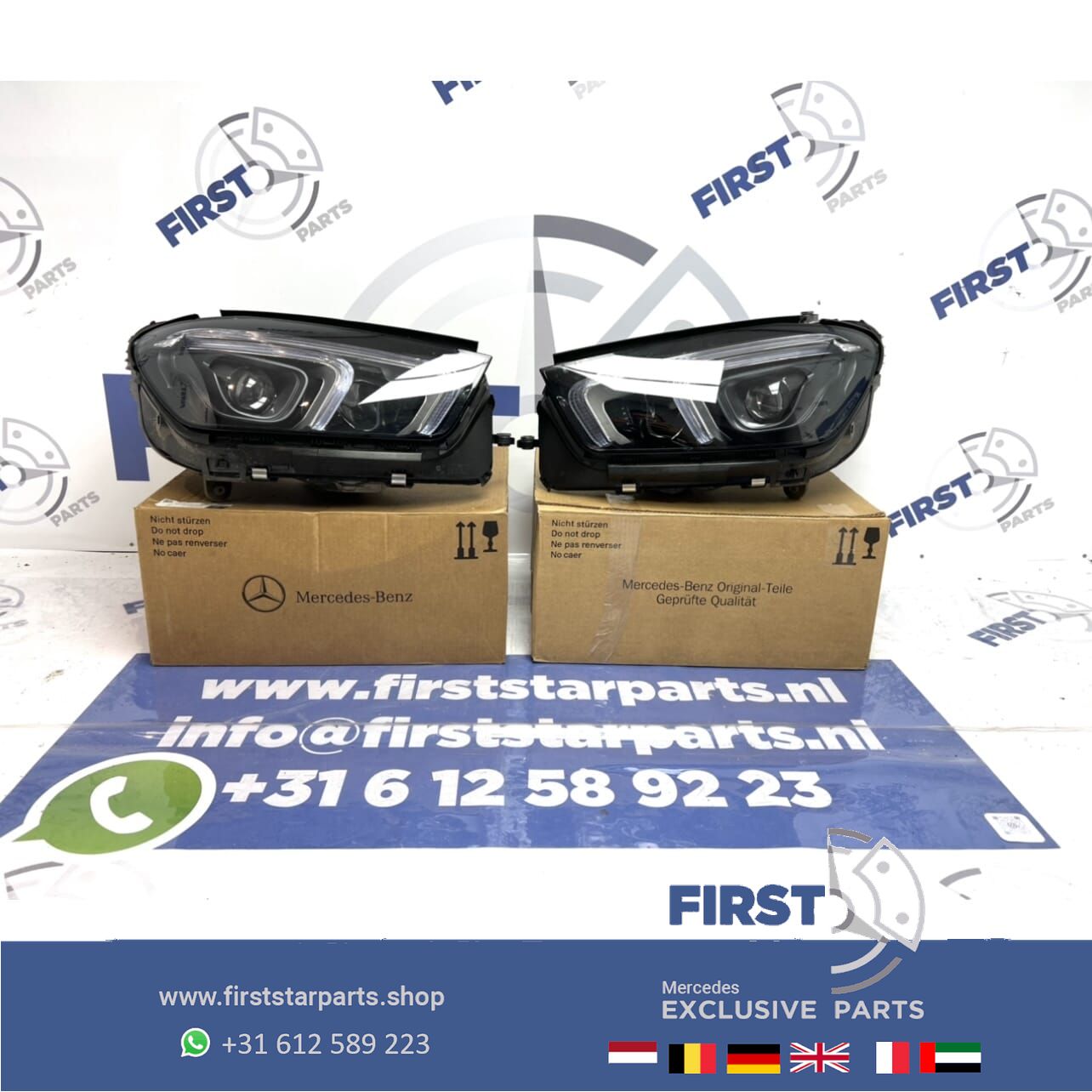 W167 V167 C167 GLE 63 AMG LED HIGH PERFORMANCE KOPLAMPEN SET Mercedes 2019-2021 originalINEEL LINKS EN RECHTS headlight left and right usado en Menorca