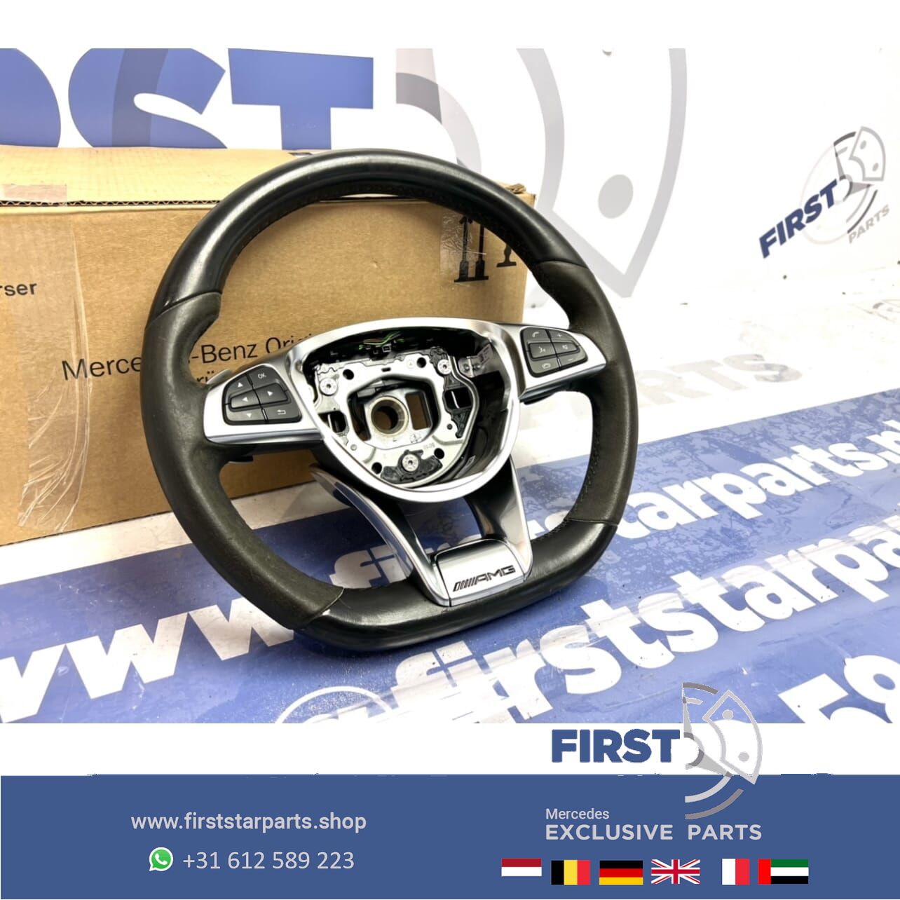 AMG STUUR Mercedes W176 W246 W117 W204 W212 W156 A B C CLA CLS E GLA GLC GLE S Clase originalINEEL ALCANTARA steering wheel usado en Menorca foto 3