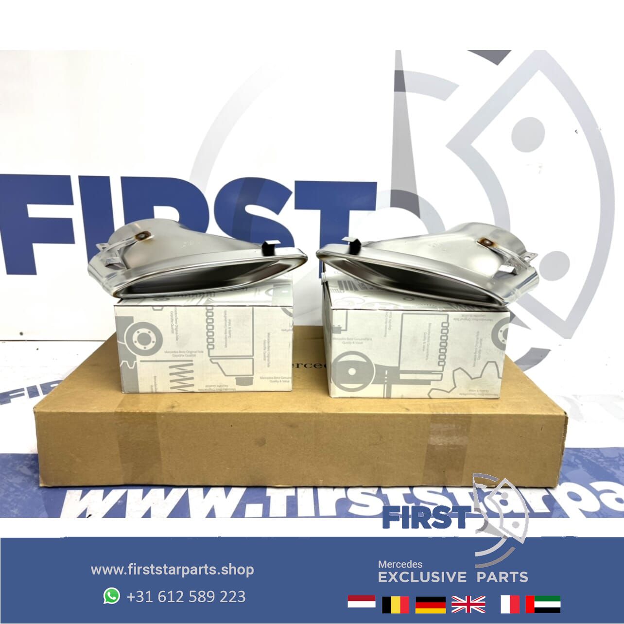 originalinal AMG LINE escape SIERSTUKKEN L/R Mercedes C Clase W205 C205 2014-2021 exhaust decoration usado en Menorca foto 3