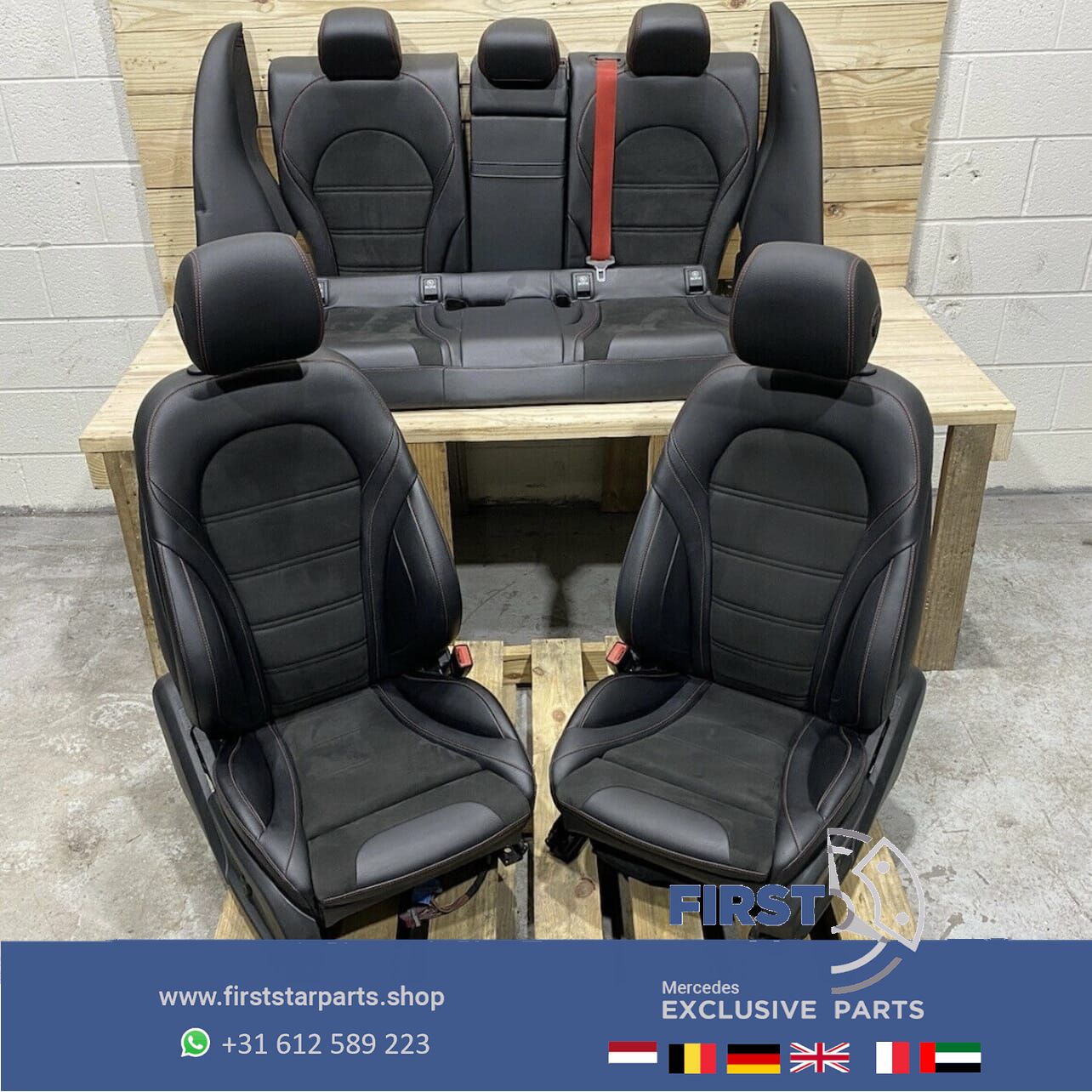 W205 C43 C63 s AMG Edition GT Stoelen Elektrisch MEMORY VOL LEER ! complete interior usado en Menorca