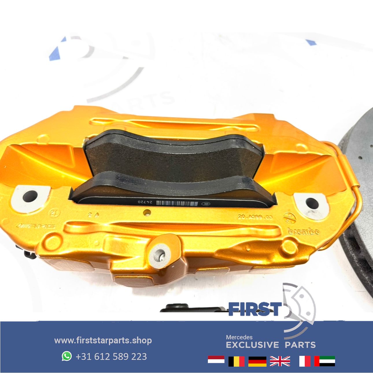 C63 E63 CLS63 GT63 S63 AMG Keramische Rem Set Remklauwen schijven A2314211512 A2314211612 A2314230612 A2314230712 originalINEEL MERCEDES KLAUWEN / SCHIJVEN / BLOKKEN completo brake disk + caliper left and right usado en Menorca foto 27