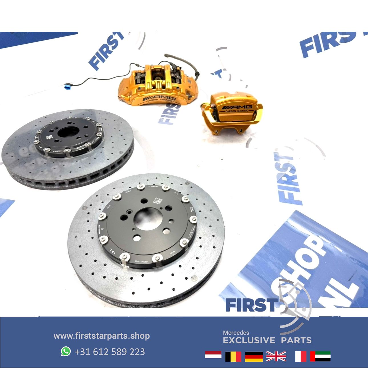 C63 E63 CLS63 GT63 S63 AMG Keramische Rem Set Remklauwen schijven A2314211512 A2314211612 A2314230612 A2314230712 originalINEEL MERCEDES KLAUWEN / SCHIJVEN / BLOKKEN completo brake disk + caliper left and right usado en Menorca foto 5