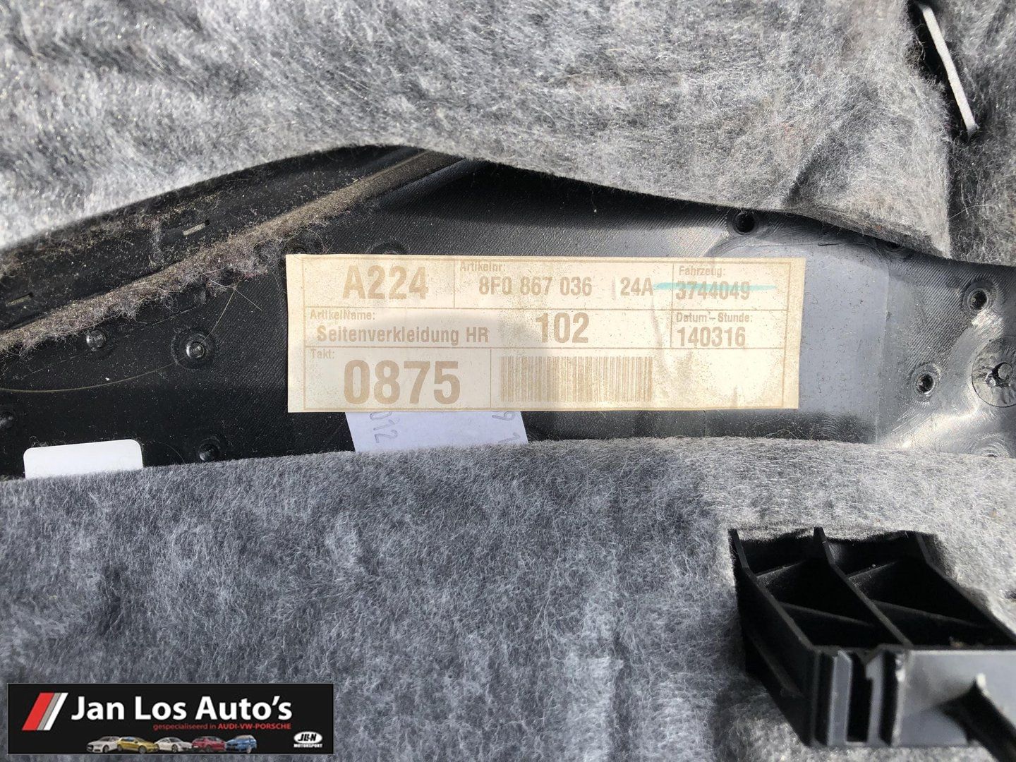 Zijpaneel bekleding rechts Audi A5 Cabriolet B8 8F0867036 door upholstery door panel single usado en Menorca foto 4