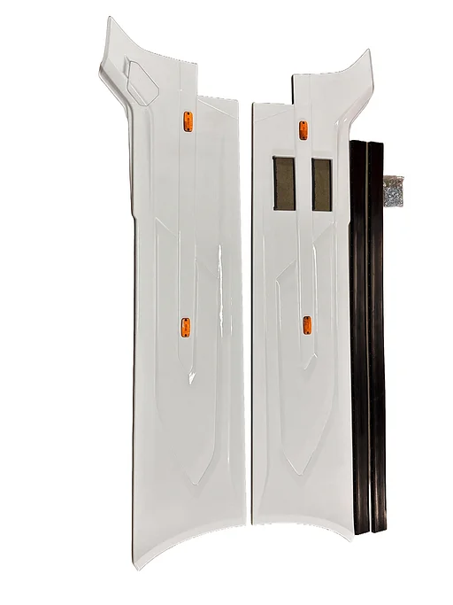 DAF XG XG+ XF ZIJSKIRT SET WB 4000mm 2022- COLOR CRISTAL WHITE , E1980,COMPLEET MET BEVESTIGING. 000217C1B