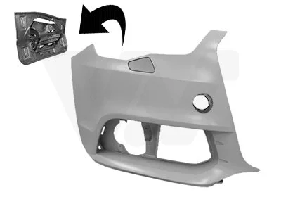 Audi A1 2010 t/m 2014 bumper hoek rechts PRIMER 8X0 807 066 A GRU