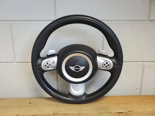 Mini R56 06 -12 3 spaak sport stuur + airbag flippers cruise