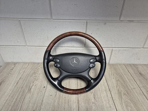 Mercedes S W220 CLK W209 E W211 houten stuur met airbag €400