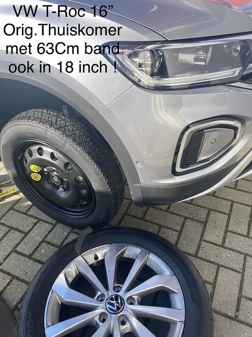 Thuiskomer Reservewiel VW Golf 7/8 T-Roc Audi A3 Octavia 16 inch