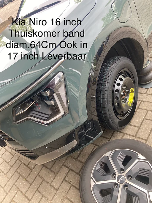 Thuiskomer Reservewiel KIA Niro EV3 Sportage Stonic 15 - 18 Inch