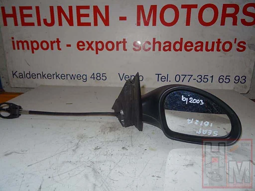 Seat Ibiza III 2002 - 2009 Spiegel Rechts Manueel zwart