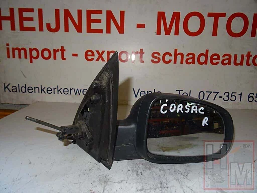 Opel Corsa C Spiegel Rechts Manueel 2000 - 2006 Zwart