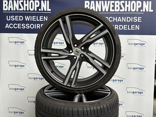 Volvo v90/s90 zomer wielen set "5-dubbelspaaks Matt Black Diamond Cut" 8,5 x 21" 31408903, 31423961