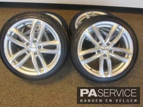 Nieuw 20 inch Zilver GMP Atom AUD A5 set inc Dunlop 5*112