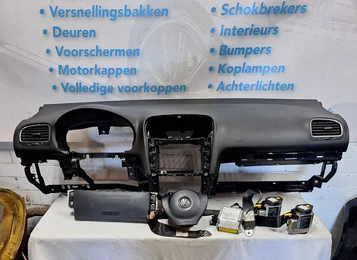 Airbag Set VW Golf 6 dashboard stuurairbag gordels knie Airbag