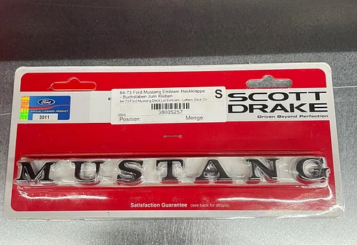 64-73 Ford Mustang embleem letters