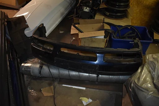 Bumper voorzijde, Saab 9-3 SE '98-'02 gebruikt blauw