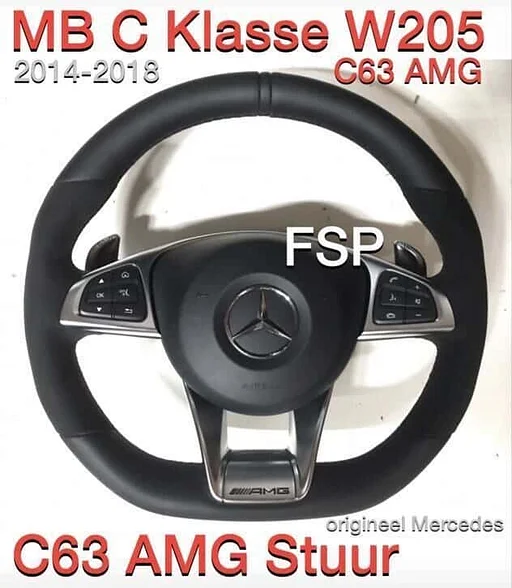 W205 C Klasse C63 W253 GLC 63 AMG Stuur + Airbag Mercedes 43