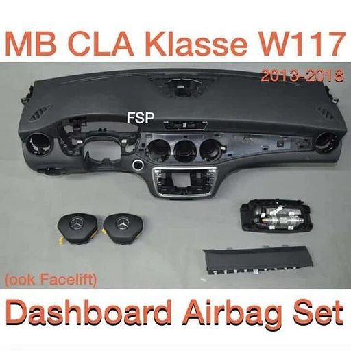 W117 X117 CLA Facelift Dashboard + Airbags Set Mercedes 2018