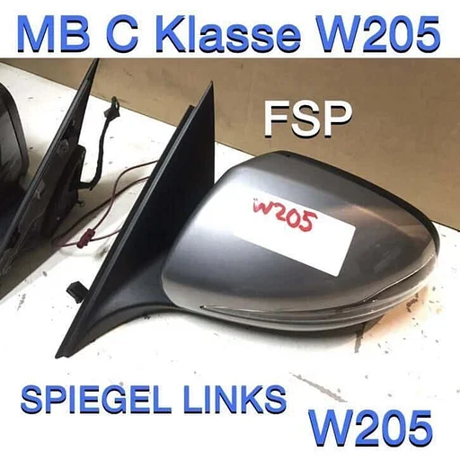 W205 spiegel links / rechts Mercedes C Klasse 2014-2018 grey