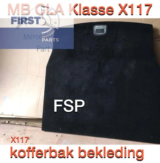 Kofferbakmat Mercedes A B C CLA GLA Klasse zwarte kofferbak bekleding deksel