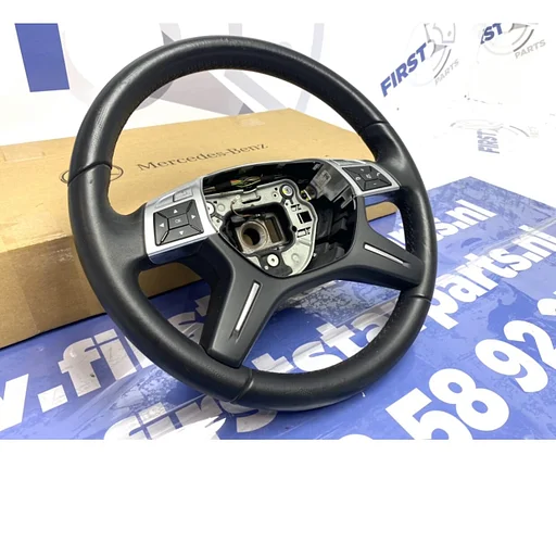 W166 leder stuur origineel Mercedes ML Klasse 2011- zwart leer stuurbediening stembediening etc