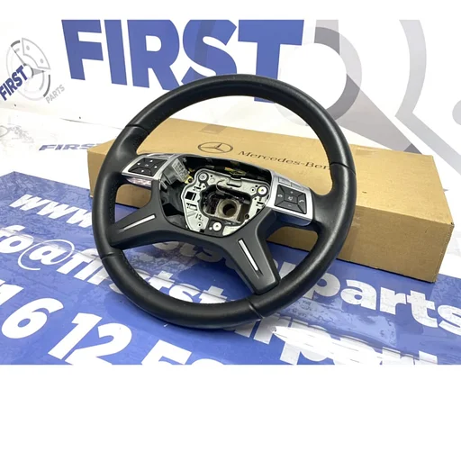 W166 leder stuur origineel Mercedes ML Klasse 2011- zwart leer stuurbediening stembediening etc