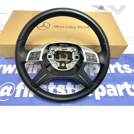 W166 leder stuur origineel Mercedes ML Klasse 2011- zwart leer stuurbediening stembediening etc