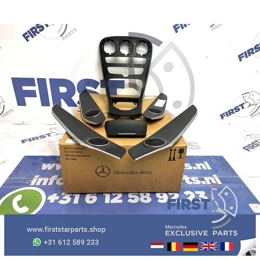 W205 AMG lijsten SET zwart ESSEN HOUT Mercedes C Klasse 2018 PRE-FACELIFT