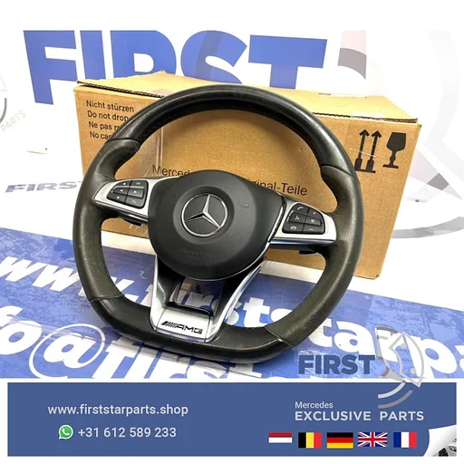 W176 A45 AMG STUUR + AIRBAG Origineel Mercedes A Klasse 2018 PERFORMANCE LINE STUURWIEL ALCANTARA