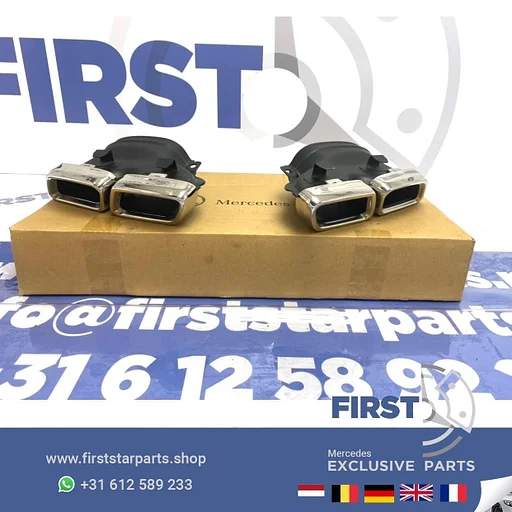 W205 C205 C63 AMG UITLAAT SIERSTUKKEN SET voor Mercedes C Klasse 2014-2018 CHROOM