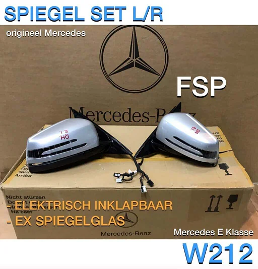 W212 Facelift Spiegel SET LINKS RECHTS Mercedes E Klasse 2016 ORIGINEEL