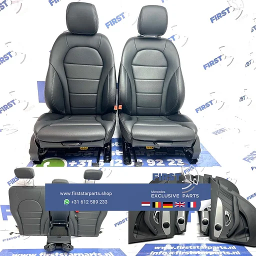 W205 C43 AMG interieur Mercedes C Klasse 2020 stoelen Lederen bekleding Set zetels
