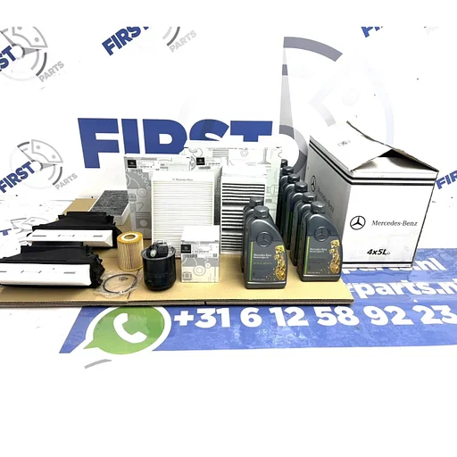 Mercedes OLIE + FILTER SET W176 W177 W246 W247 W117 W118 W204 W205 W206 W212 W213 W214 W156 H247 X247 W253 W254 W166 W167 W292 W461 W463 W221 W222 W223 W190 X290 LUCHT BRANDSTOF INTERIEUR FILTERSET origineel Mercedes