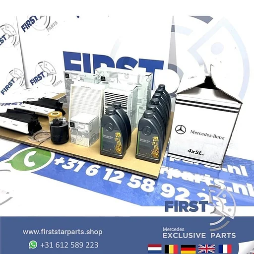 Mercedes OLIE + FILTER SET W176 W177 W246 W247 W117 W118 W204 W205 W206 W212 W213 W214 W156 H247 X247 W253 W254 W166 W167 W292 W461 W463 W221 W222 W223 W190 X290 LUCHT BRANDSTOF INTERIEUR FILTERSET origineel Mercedes