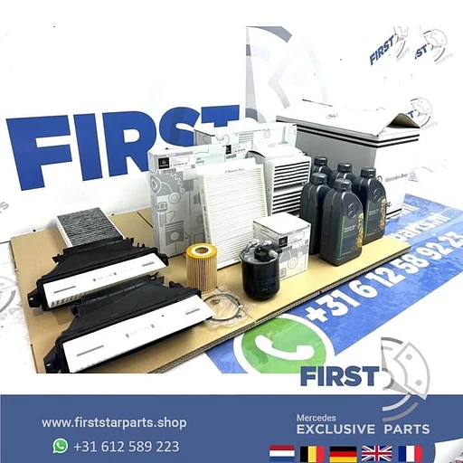 Mercedes GROTE BEURT OLIE + FILTER SET W176 W177 W246 W247 W117 W118 W204 W205 W206 W212 W213 W214 W156 H247 X247 W253 W254 W166 W167 W292 W461 W463 W221 W222 W223 W190 X290 LUCHT BRANDSTOF INTERIEUR FILTERSET origineel Mercedes