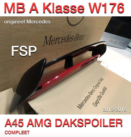 W176 dakspoiler A45 AMG Mercedes A Klasse origineel zwart 2012-2018